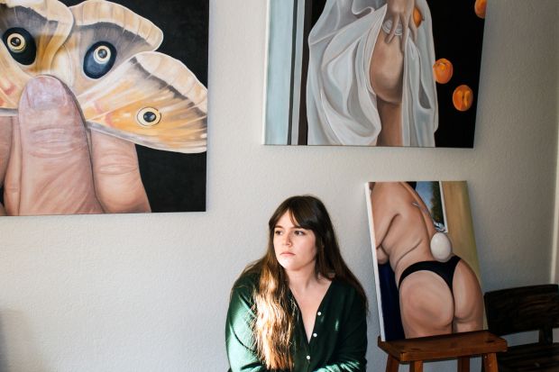 Carly Owens in her studio