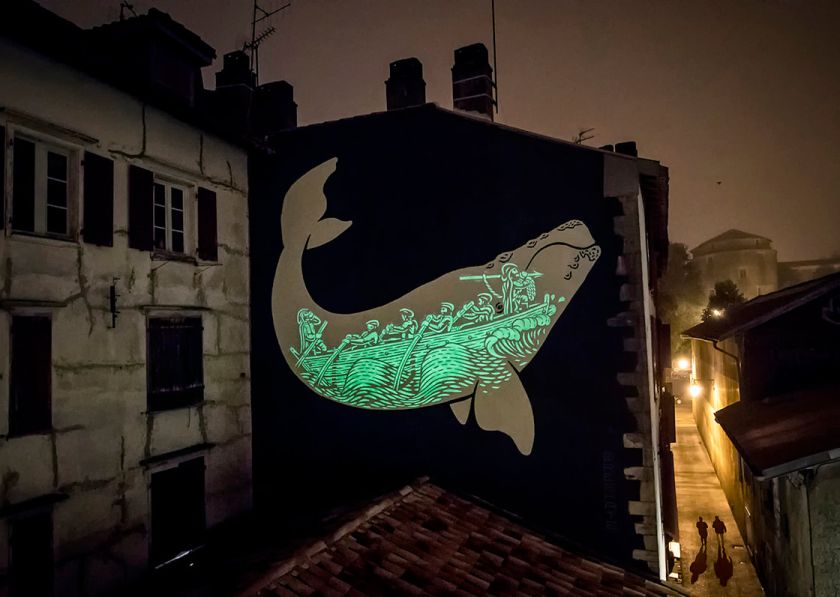 Reskate studio lights up dark corners of cities with incredible photo-luminescent murals
