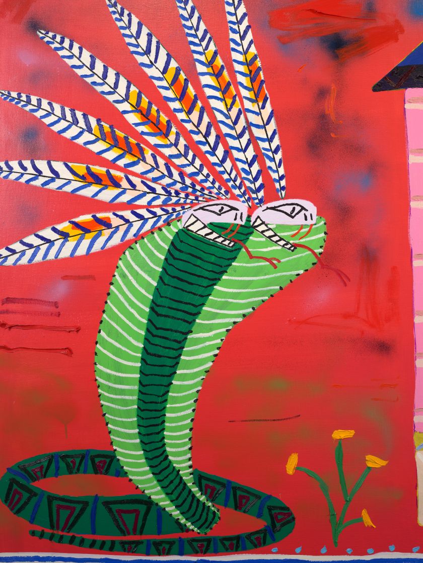 Instagram hit Jordy Kerwick draws on myths and folklore in his raw and bold paintings