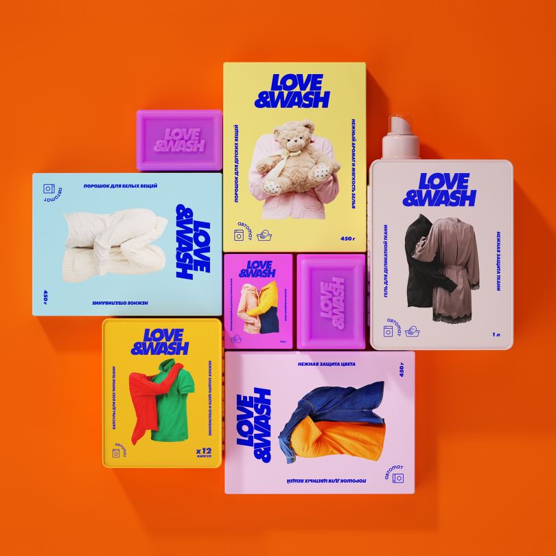 Love&wash by Alexander Cherkasov. Winner in the Packaging Design Category, 2019-2020.