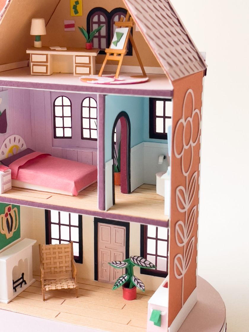 Take a tour of Adrian & Gidi's tiny paper dollhouse passion project