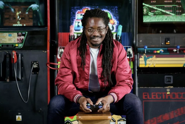 Larry Achiampong’s love of video games continues to inform his work today. Image: @emileholbaphoto.