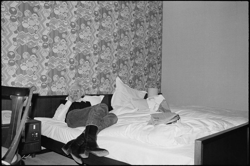 Bob Colacello Andy at the Hotel Bristol, Bonn, 1976