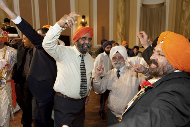 Sikh wedding at City Hall, Cardiff, Wales, 2008. © Martin Parr / Magnum Photos / Rocket Gallery