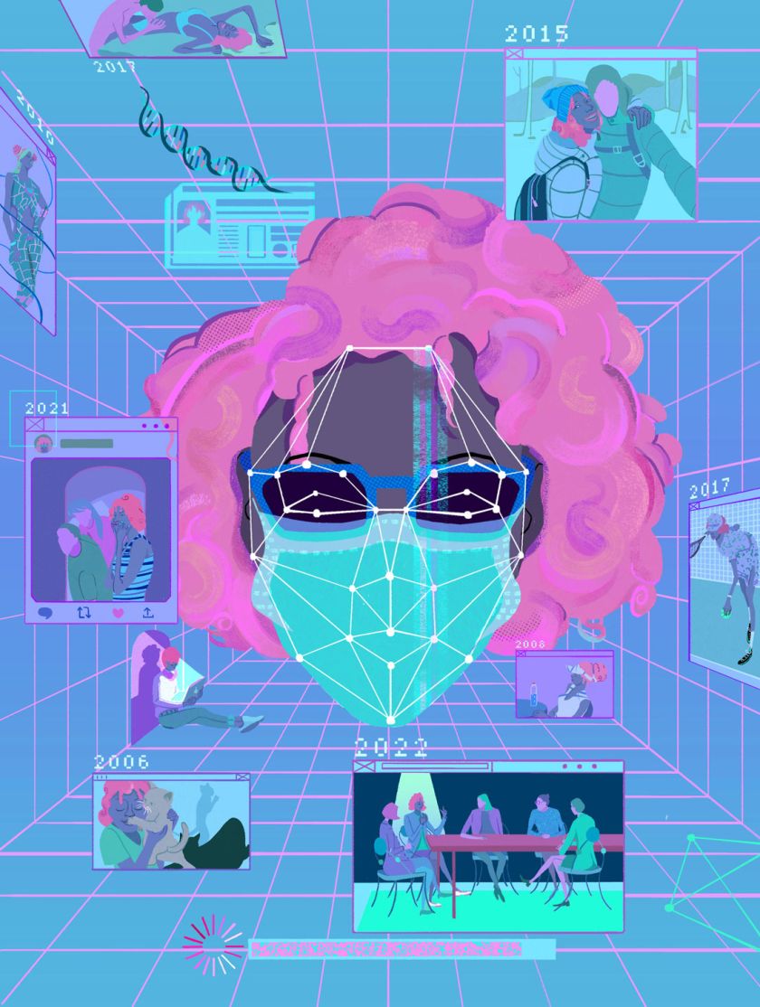 Chiara Xie's tech-focused illustrations redefine what a fulfilling life looks like