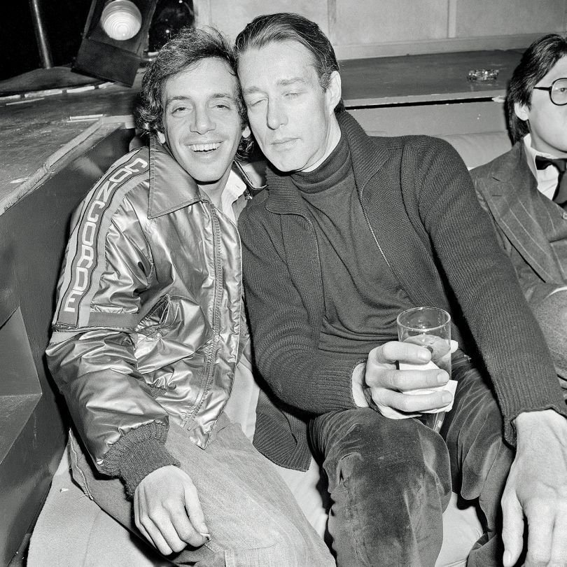 Steve Rubell and Halston on Easter Monday, Hurrah NY, March 1978 ©Meryl Meisler