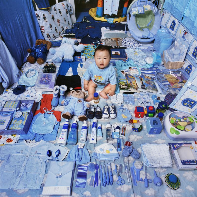 The Blue Project I - Jake and His Blue Things, New York, USA, Light jet Print 2006  The Blue Project I - Jake and His Blue Things, New York, USA, Light jet Print 2006 © JeongMee Yoon
