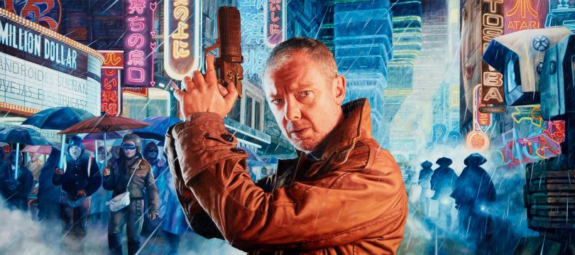 John Simm as Rick Deckard from Blade Runner Oil on Canvas 135 x 60cm