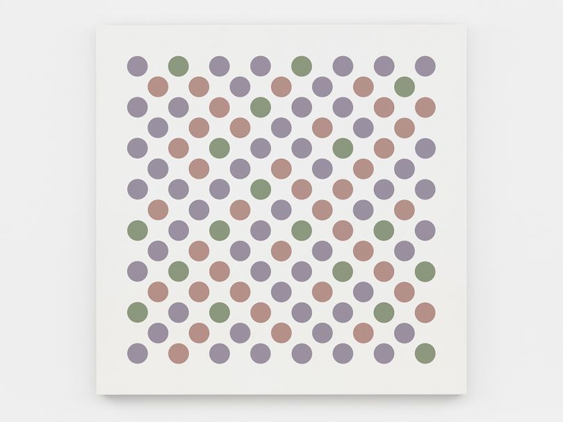 Bridget Riley Measure for Measure 2 2016 Acrylic on canvas 55 1/4 x 55 1/4 inches 140.5 x 140.5 cm © Bridget Riley 2017, all rights reserved. Courtesy David Zwirner, New York/London