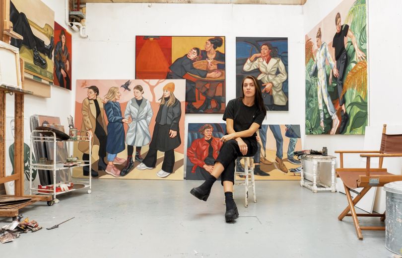 Ania Hobson in her studio