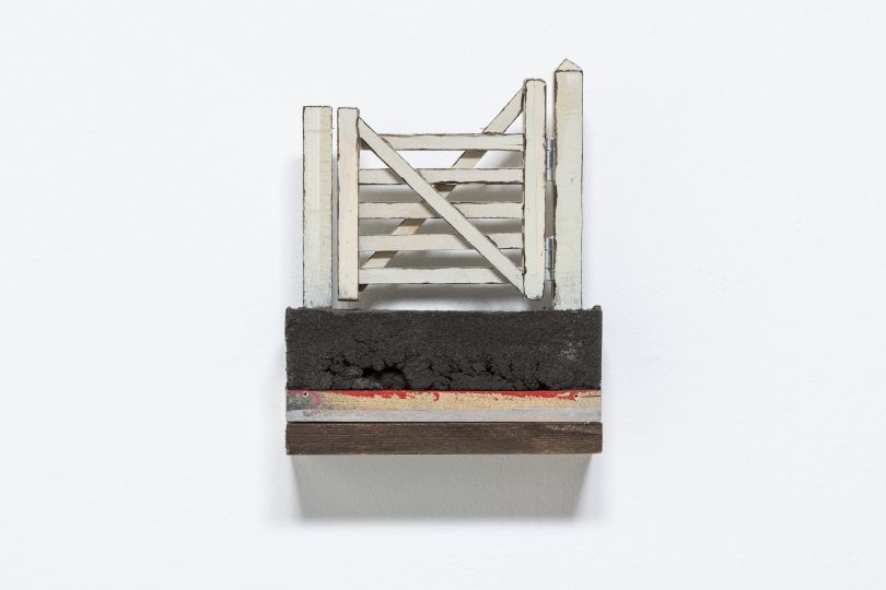 Midwood, 2019 Cement, Softwood, Oak and Paint 24 x 18.5 x 6.7cm