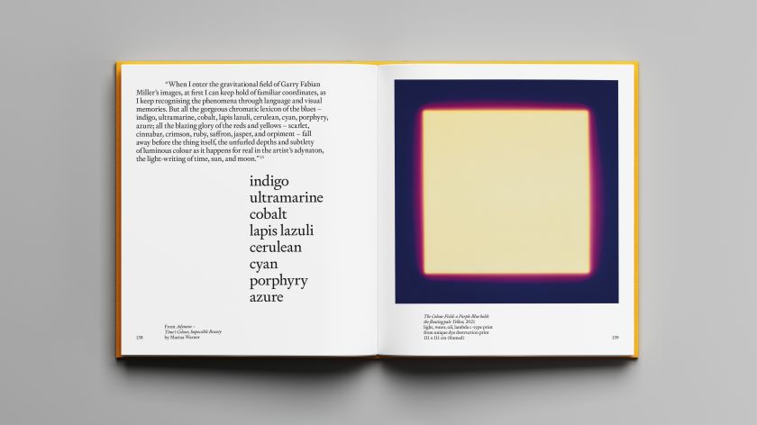 Hingston Studio's designs for Garry Fabian Miller, the 'camera-less' fine art photographer