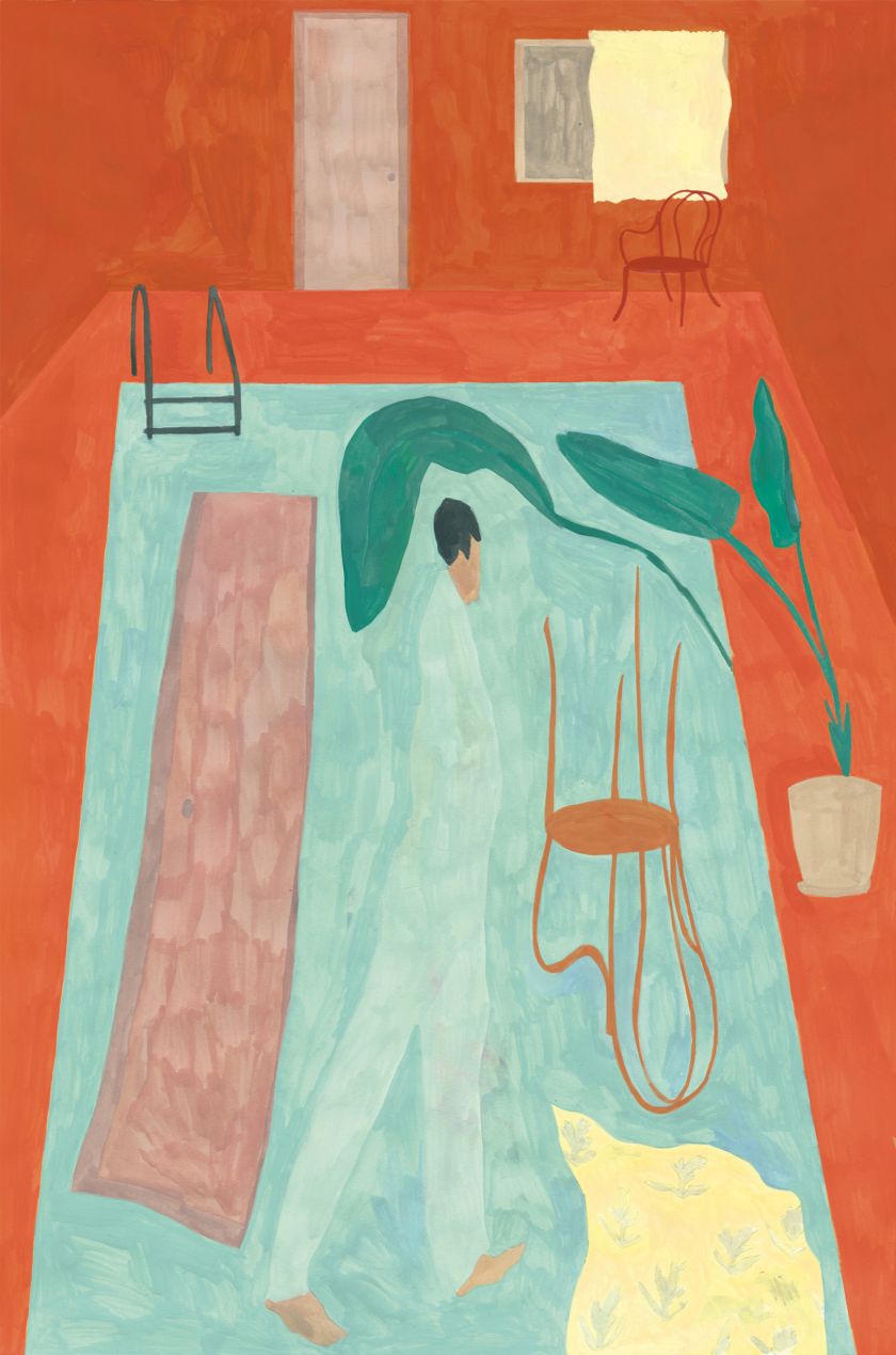 Dror Cohen's paintings use simple forms and bold colours to create a poetic sense of space