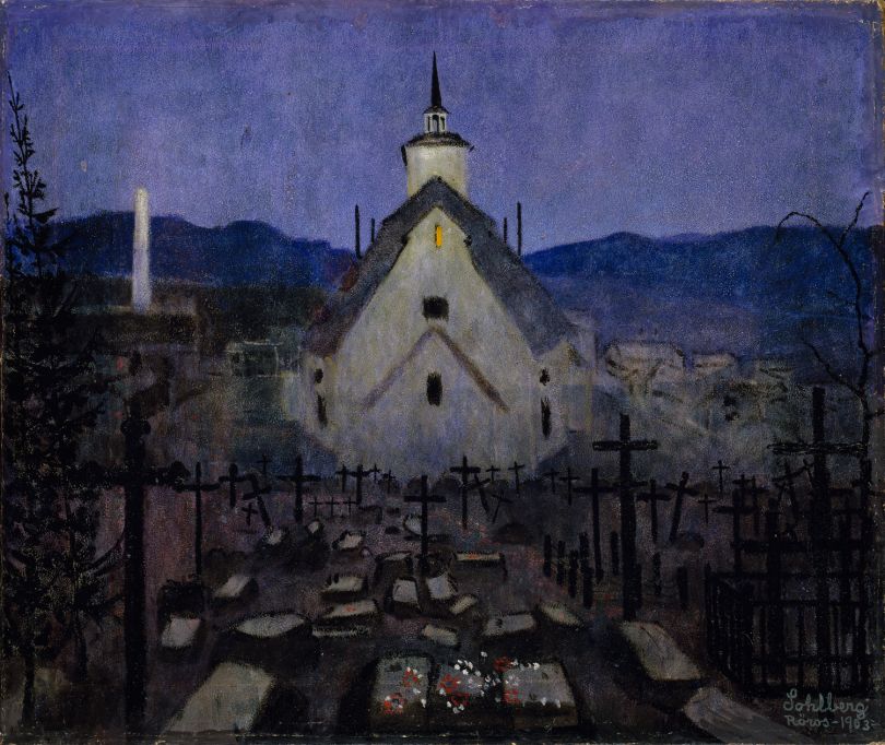 Harald Sohlberg, Night, Røros Church, 1903, The National Museum of Art, Architecture and Design, Norway