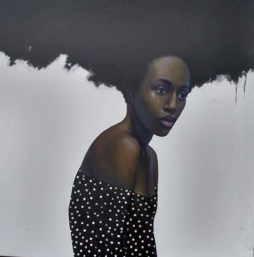 Oluwole Omofemi, ‘Root III’, Oil and acrylic on canvas, 121 x 121 cm, 2019. Courtesy Signature African Art