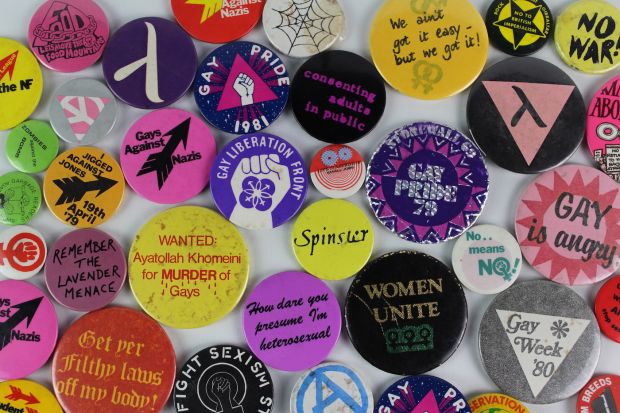 LGBT+ badges © People's History Museum