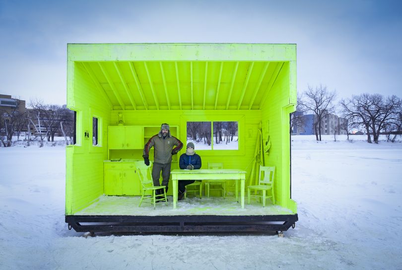 Photographer: Paul Turang Hygge House Warming Hut, Winnipeg, Canada  Architect: Plain Projects, Pike Projects, Urbanink