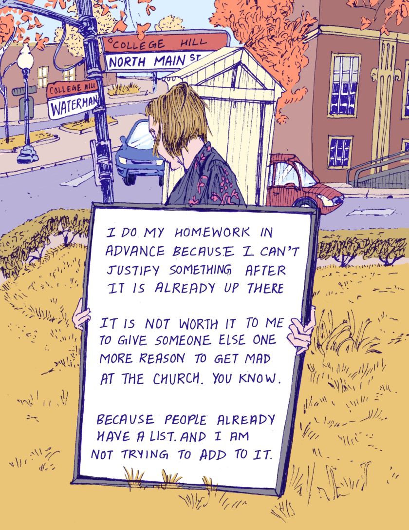 God is Non-Binary: reportage artist Sanika Phawde turns a curious church sign into a thought-provoking comic
