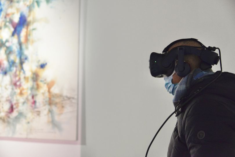VR work Sleepwalking in the Forbidden City, installation detail at exhibition Odyssey and Homecoming, 2020. Courtesy HTC VIVE Arts