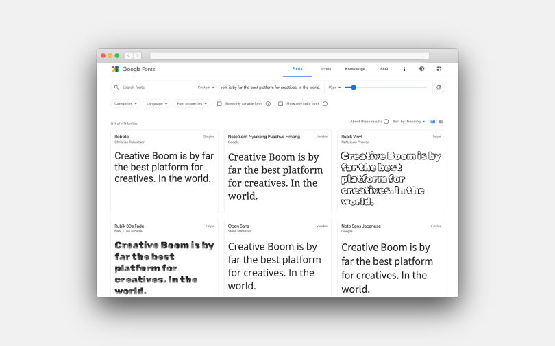 [Google Fonts](https://fonts.google.com/), the one and only
