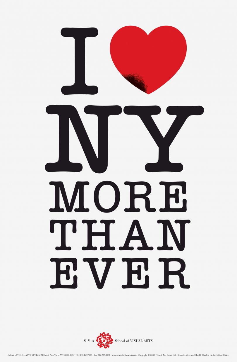 I Love NY More Than Ever, poster, 2001 Designer: Milton Glaser (United States)
