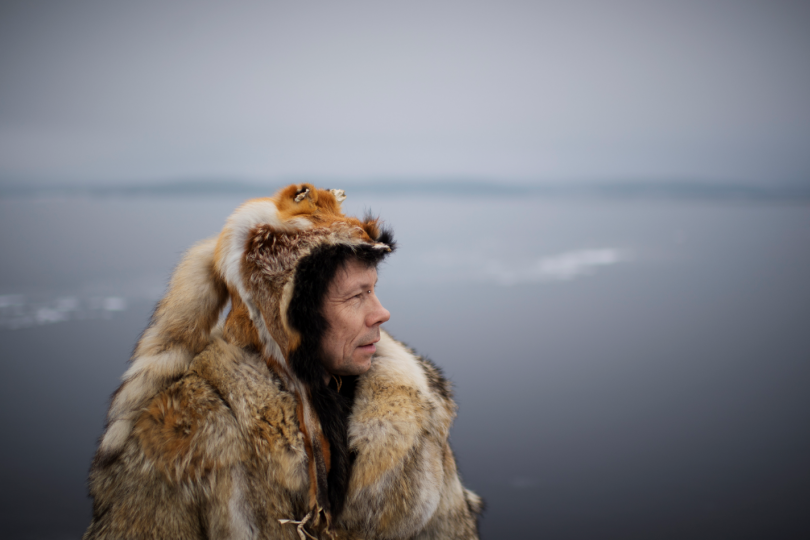 Ola Stinnerbom, Sami artist and drum maker, poses for a portrait on February 16, 2017 in Sunne, Sweden.  Joel Marklund / BILDBYRÅN