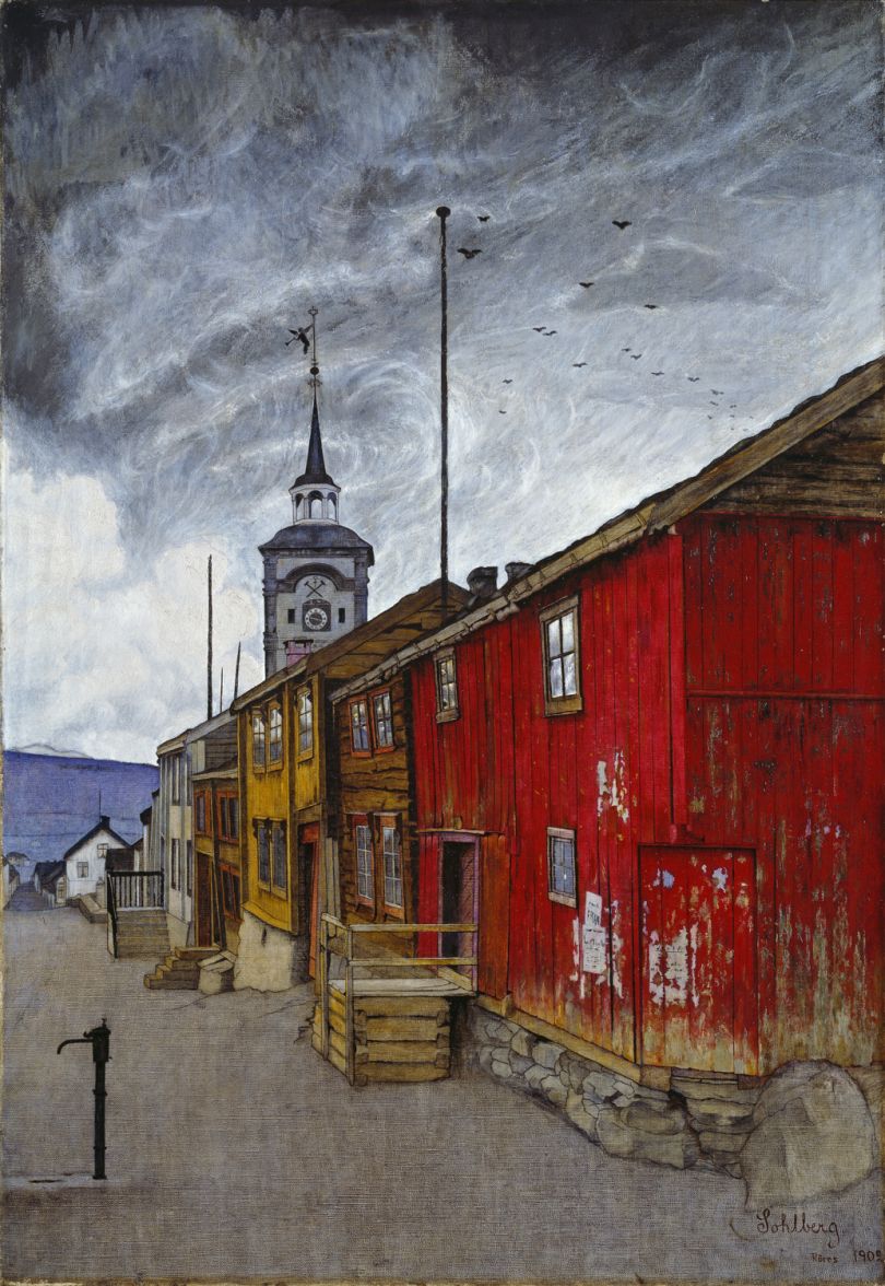 Harald Sohlberg, Street in Røros, 1902, The National Museum of Art, Architecture and Design, Norway
