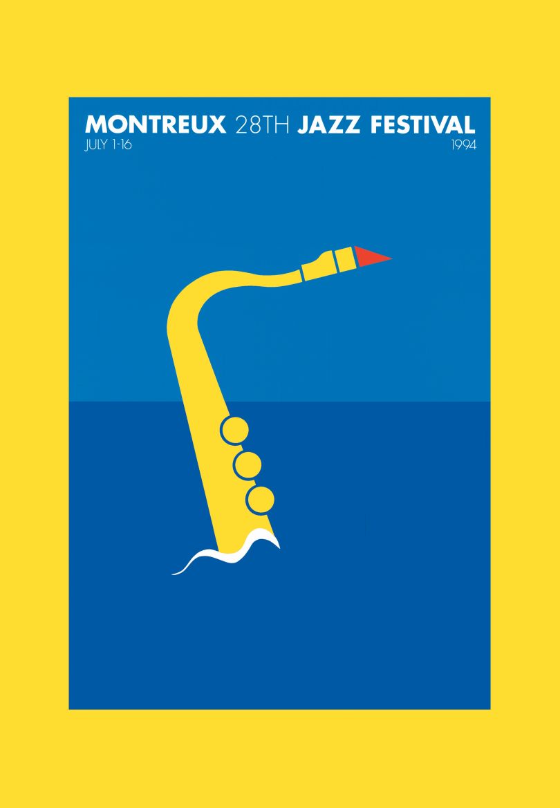 Desain poster berair Guillaume Grando dipilih untuk Montreux Jazz Festival