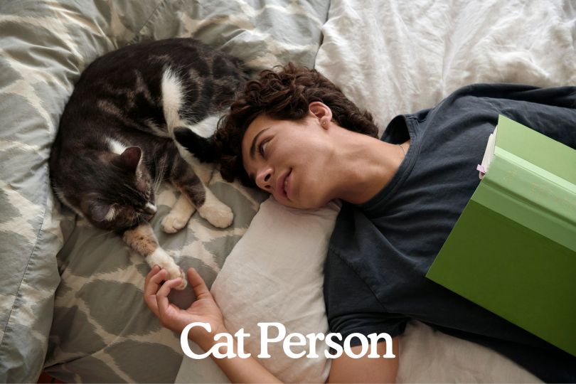 Brand photography celebrating the bond between cats and their person, photographed by David Robert Elliott