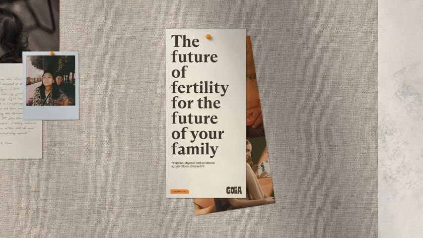 Ragged Edge tackles the stigma of getting IVF with its brand identity for Gaia