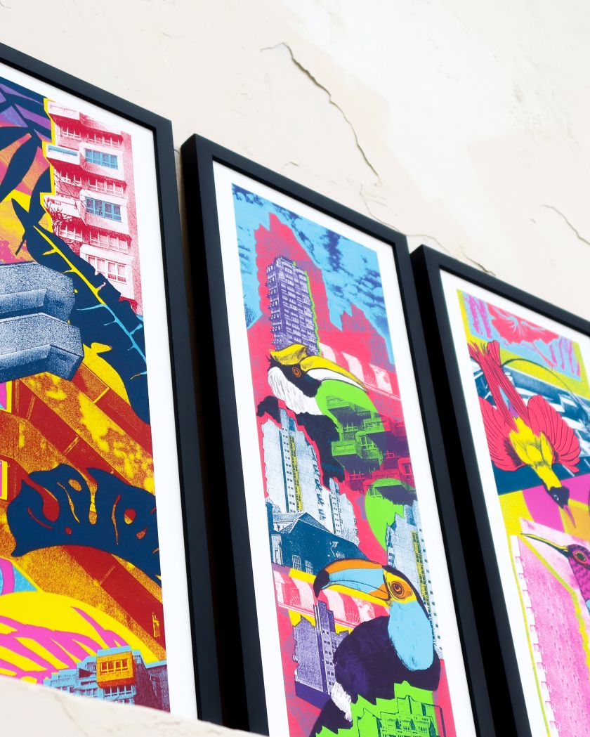 Melissa North's vibrant and eye-catching screen prints bring the urban jungle to life