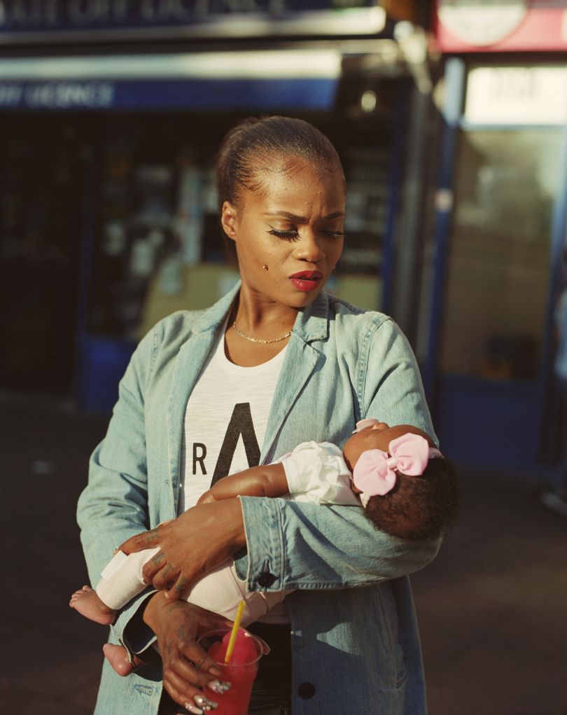 Cybil McAddy with daughter Lulu from the series Clapton Blossom by Enda Bowe