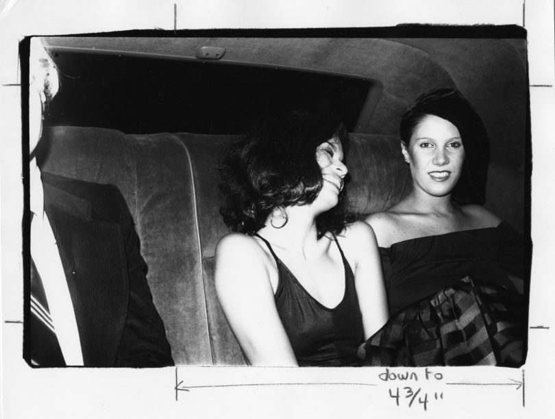 Bob Colacello Half of Andy, Bianca Jagger, and Princess Diane de Beauvau-Craon, New York, c. 1980
