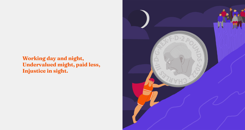 Illustrator Justyna Green confronts the issues facing women in a series of ChatGPT-generated haikus
