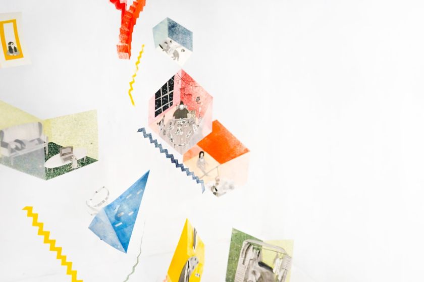 Chaoying Lin's illustrated installation explores how young people live alone in China