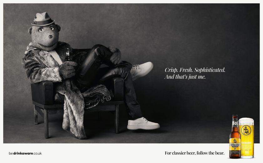 BBH's Hofmeister beer campaign nods to '80s ad-land with an 'effortlessly cool' bear