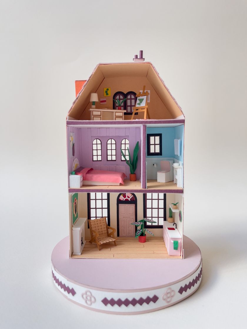 Take a tour of Adrian & Gidi's tiny paper dollhouse passion project