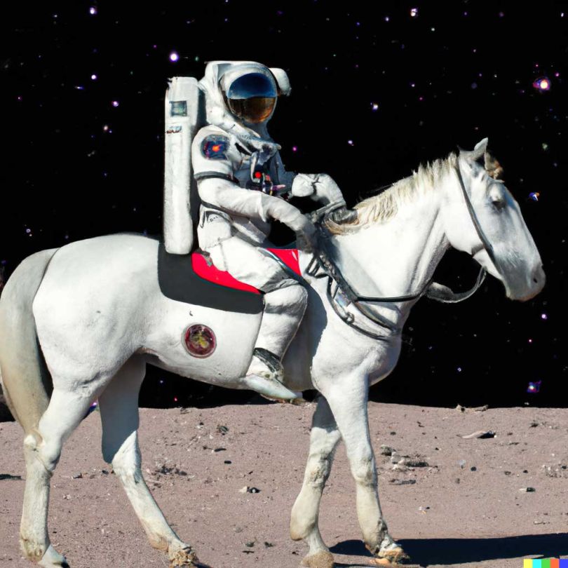 An astronaut riding a horse in a photorealistic style © DALL-E 2