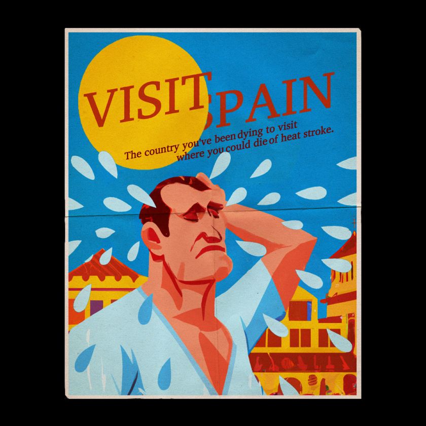 Studio Xuxa draws attention to Spain's heatwave crisis with retro travel posters