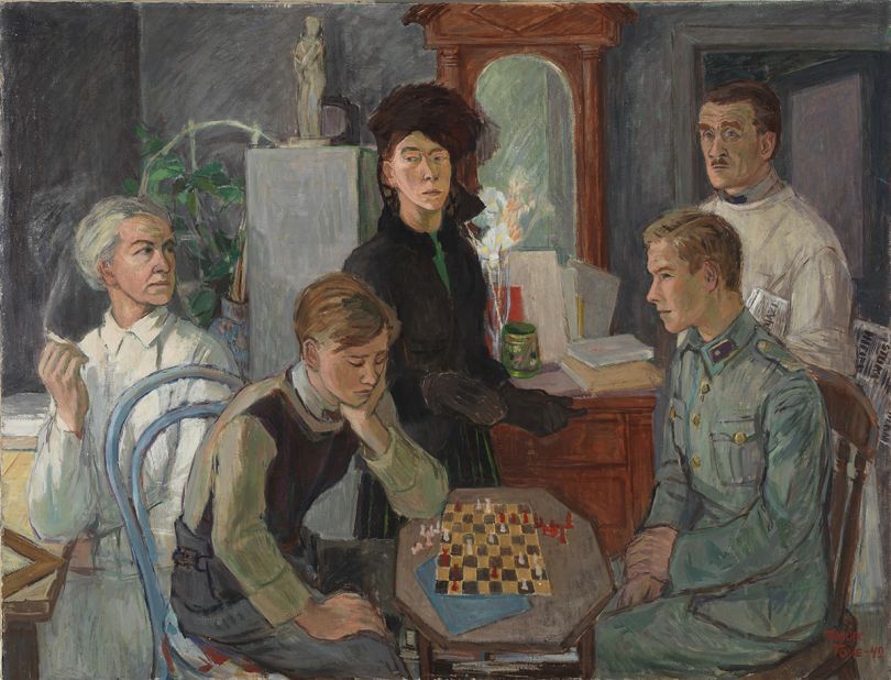 Tove Jansson, Family, 1942, Oil, 89 x 116 cm, Private Collection. Photo: Finnish National Gallery / Hannu Aaltonen