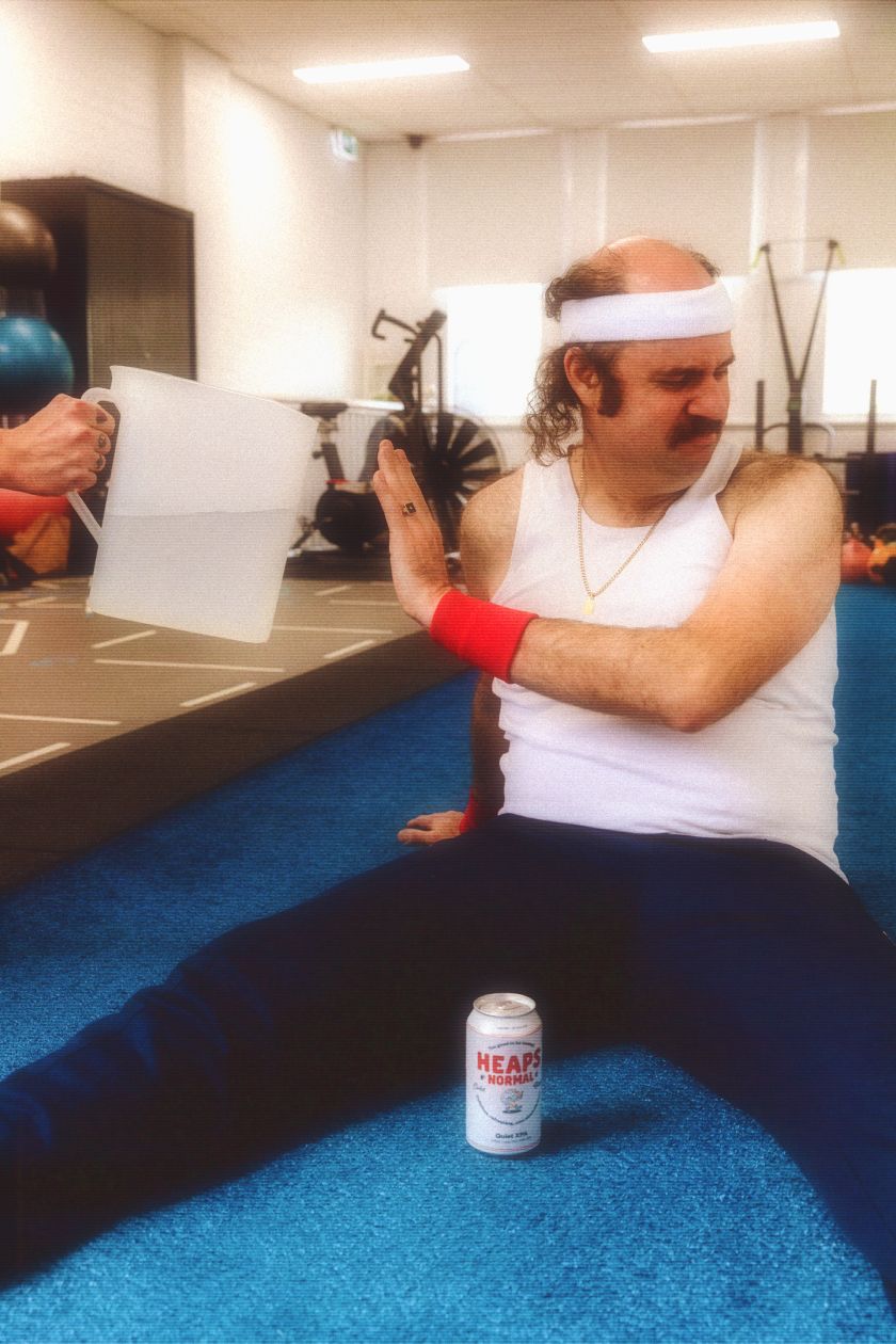 Non-alcoholic beer Heaps Normal pokes fun at 1980s ads for Dry July