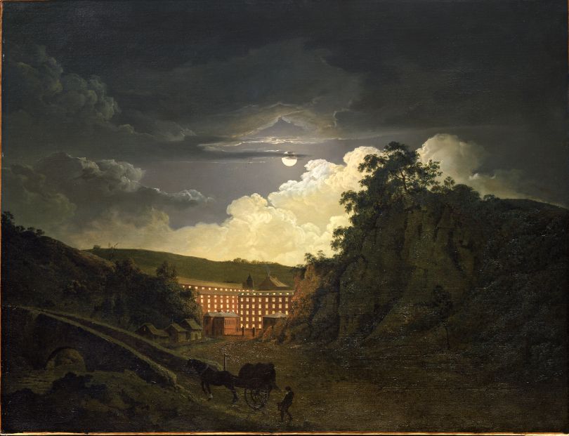 Joseph Wright of Derby, Arkwright’s Cotton Mills by night, painted 1790s