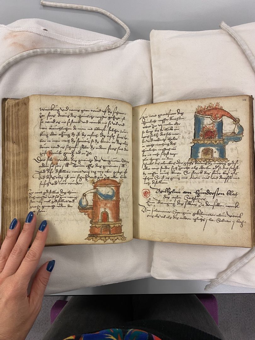 Research – alchmical manuscripts in Wellcome Collection rare books archive