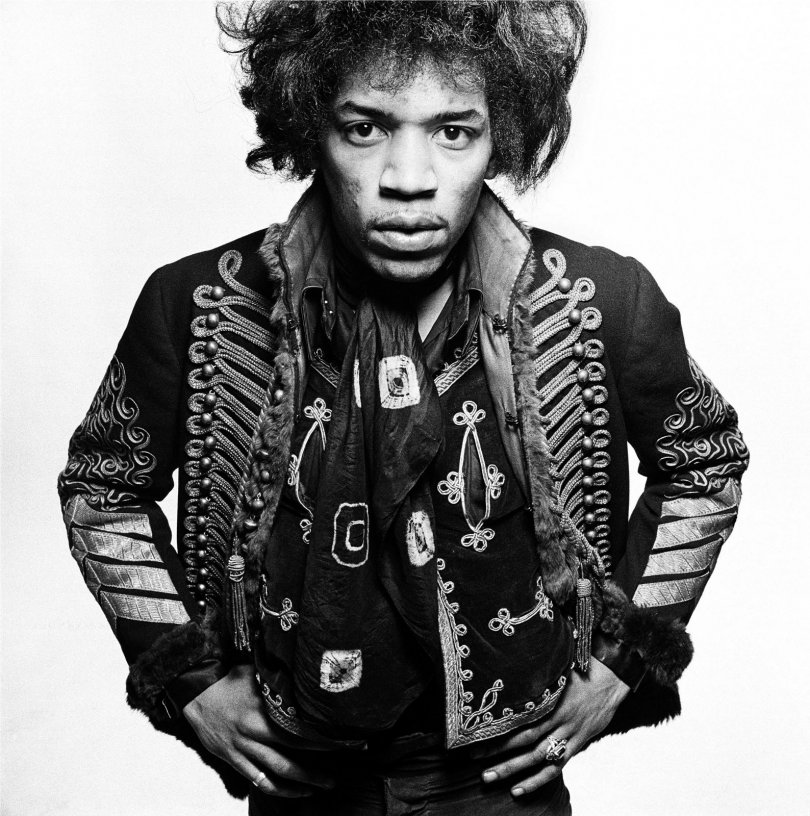 Jimi Classic, 1967, Masons Yard Studio by Gered Mankowitz courtesy of Atlas Gallery London to exhibit at Art for Cure 2018 in aid of Breast Cancer Now. © Mankowitz courtesy of the Atlas Gallery™, London