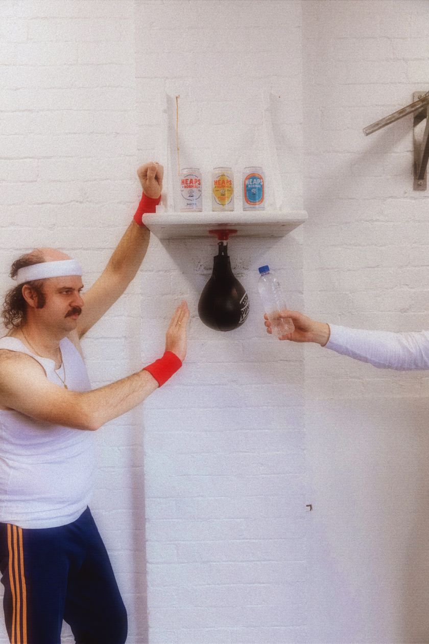 Non-alcoholic beer Heaps Normal pokes fun at 1980s ads for Dry July