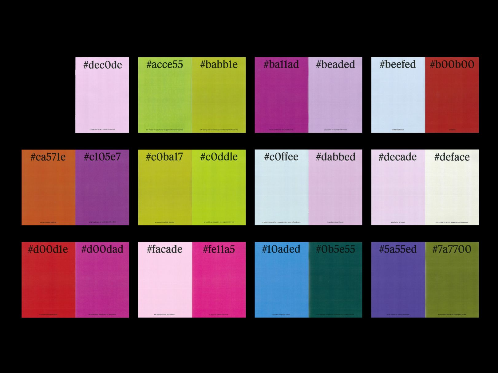 Playful digital zine finds the secret words hidden in HEX colours ...