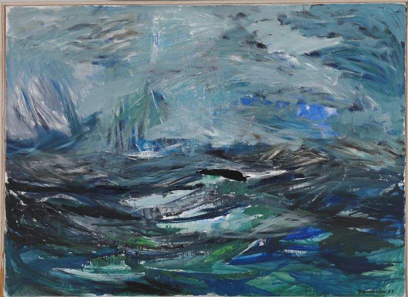 Tove Jansson, Abstract Sea, 1963, Oil, 73 x 100cm, Private Collection. Photo: Finnish National Gallery / Hannu Aaltonen