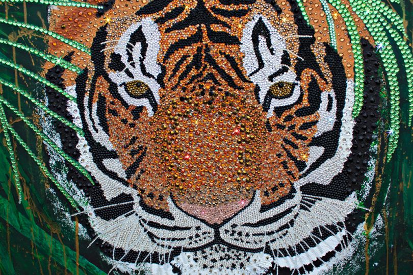 Glittering crystal mosaic oil paintings of the world's most vulnerable  animals | Creative Boom