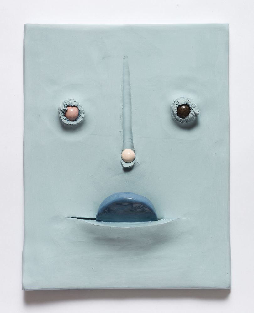 Jonathan Baldock, Maske III, 2019, ceramic, 31 x 35 cm. Copyright Jonathan Baldock. Courtesy of the artist and Stephen Friedman Gallery, London. Via Creative Boom submission.