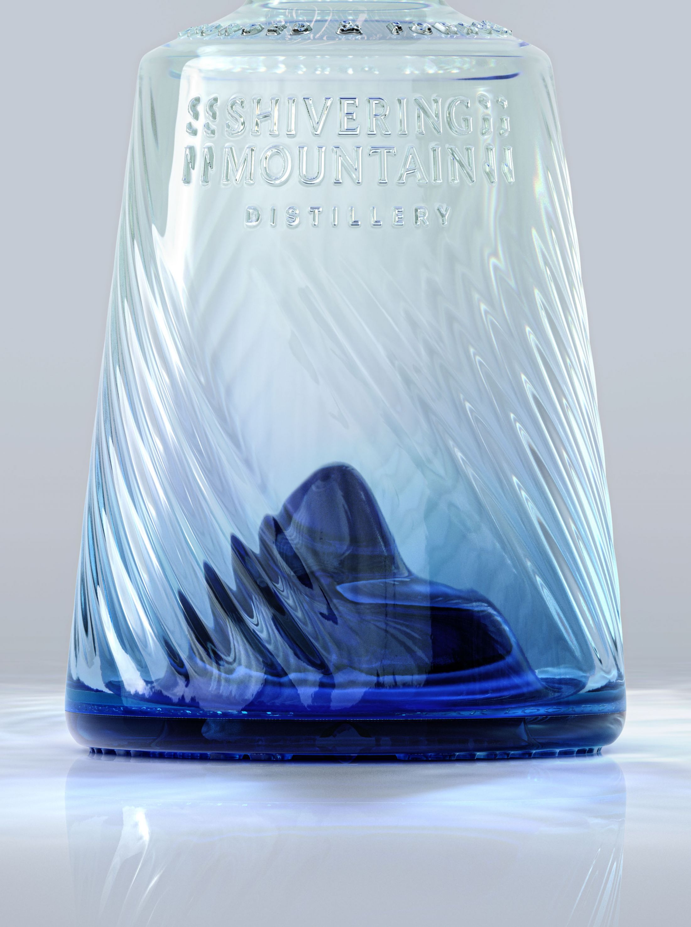 The incredible design and history of the Shivering Mountain gin bottle